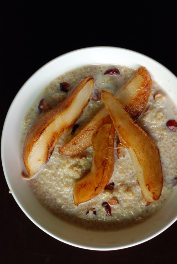 Quinoa Porridge with Sautéed Pears
