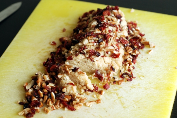 Pecan and Cranberry Cheese Log