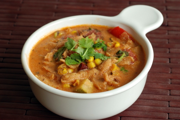 New Orleans Corn & Roasted Bell Pepper Soup (Vegan Maque Choux)