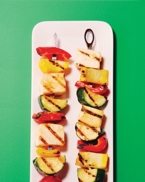 Grilled Miso Tofu &amp; Veggie Kebabs + Lick Your Plate cookbook GIVEAWAY